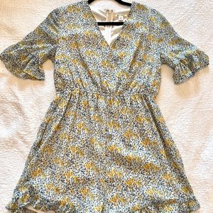 Francesca’s Miami Gold Floral Romper